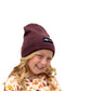 BAMBOO CUFF BEANIE- Black Cherry