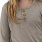 HENLEY LONG SLEEVE- Mushroom