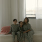 Pre-Teen Straight Leg Bamboo Pajamas | Santa Checkerboard