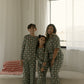 Pre-Teen Straight Leg Bamboo Pajamas | Santa Checkerboard