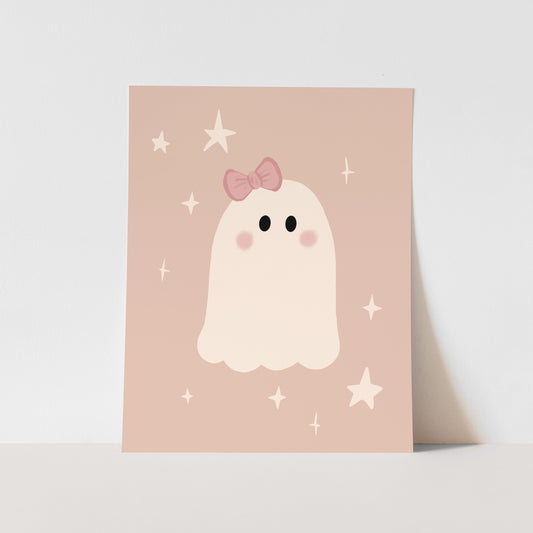 {Pink} Ghost Art Print
