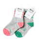 Heather Grey & Pink Stripe Socks