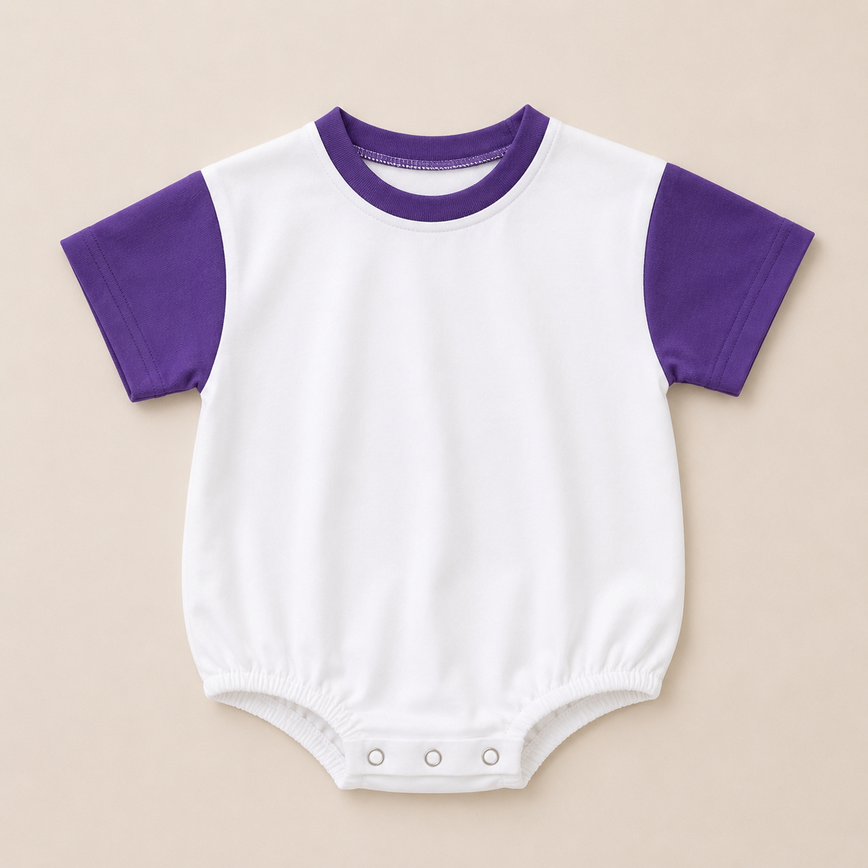 Custom Embroidered Organic Cotton T-Shirt Romper - Football Team Spirit