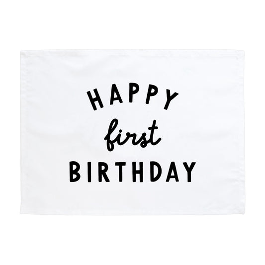 Happy First Birthday Banner