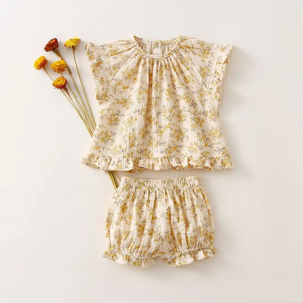 Organic Cotton Floral Set