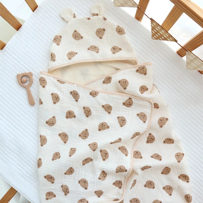 Hooded Cartoon Printed Towel