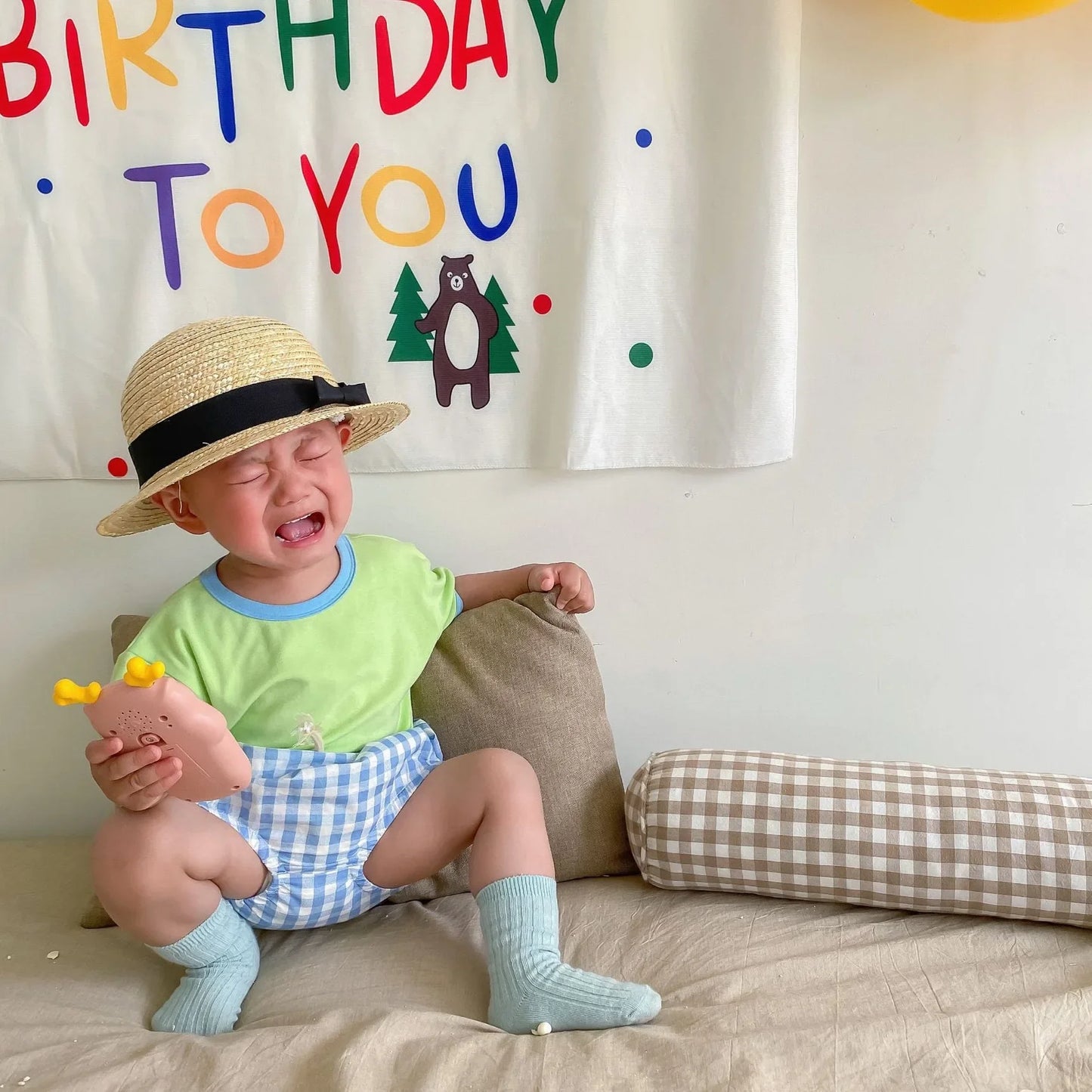 Checkered Playtime Shorts Set