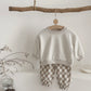 Checkered Pants Sweater Set