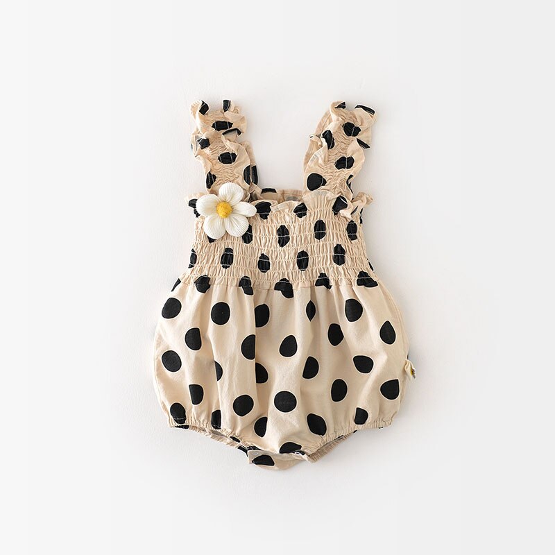 Polka Dot Flower Romper