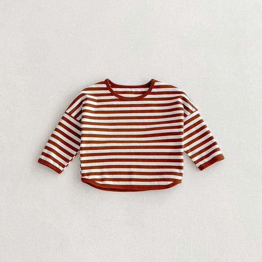 Casual Striped Fall T-shirt