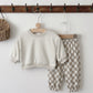 Checkered Pants Sweater Set