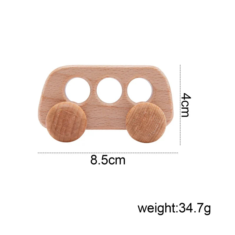 Montessori Educational Smooth Maple Wood Toy Cars