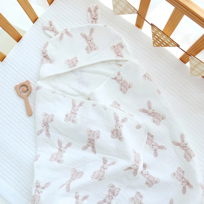 Hooded Cartoon Printed Towel