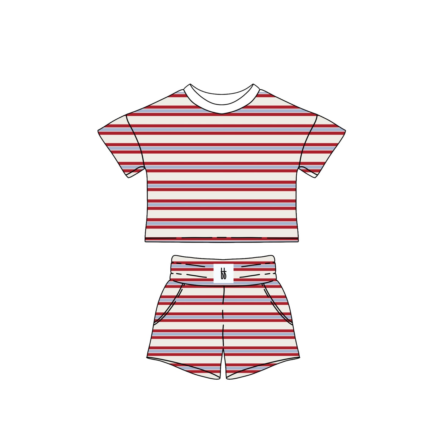 *PRE-ORDER* Women's Short Set | Heritage Stripe