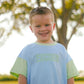Custom Embroidered Colorblock Oversized Tee & Biker Set – Blue & Green