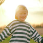 Green Striped Crewneck Sweatshirt - Optional Custom Embroidery