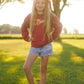 Custom Embroidered Sweatshirt, Tee or Bubble Romper - Football Team Spirit