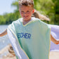 Strandponcho mit individueller Stickerei und Waffelmuster