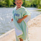 Strandponcho mit individueller Stickerei und Waffelmuster