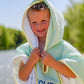 Strandponcho mit individueller Stickerei und Waffelmuster