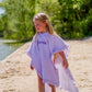 Strandponcho mit individueller Stickerei und Waffelmuster