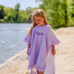 Strandponcho mit individueller Stickerei und Waffelmuster