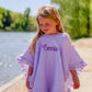 Strandponcho mit individueller Stickerei und Waffelmuster