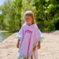 Strandponcho mit individueller Stickerei und Waffelmuster