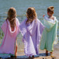 Strandponcho mit individueller Stickerei und Waffelmuster