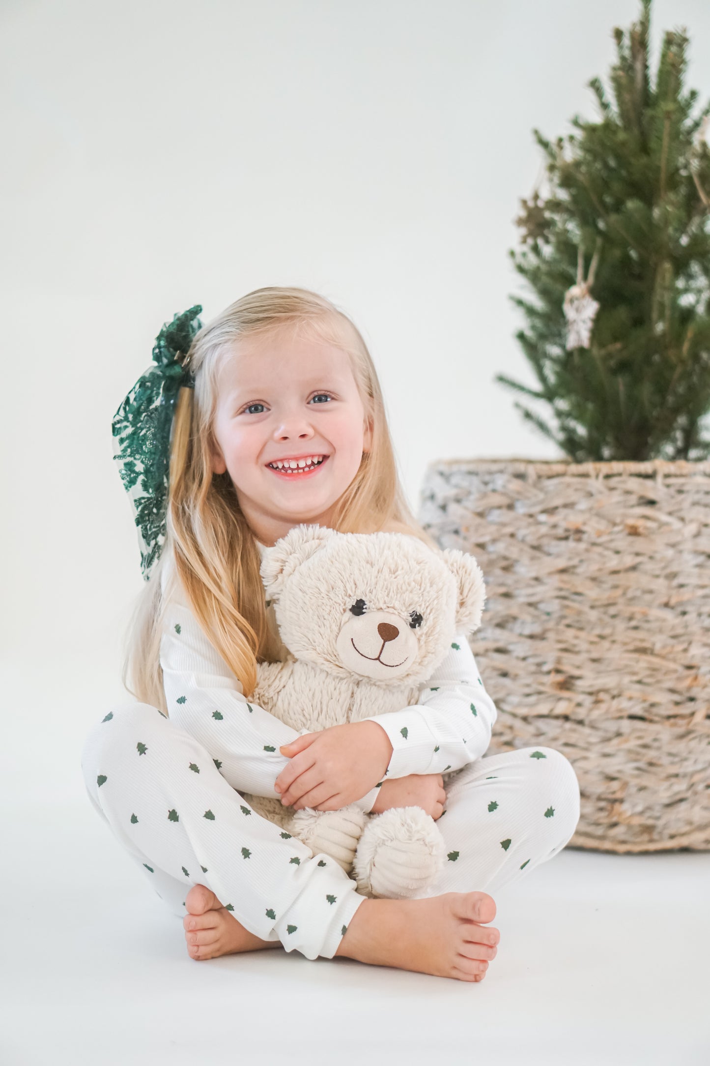 Tiny Trees – Gerippter Henley-Pyjama aus Bambus, 2-teilig