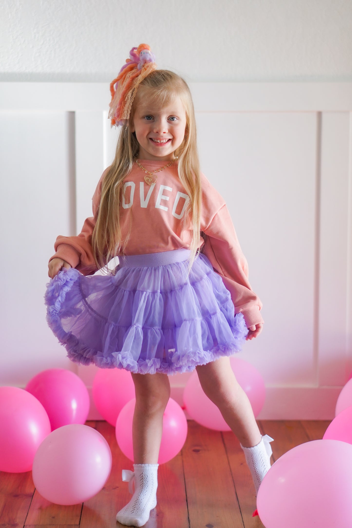 Loved Crewneck Sweatshirt - Red or Pink