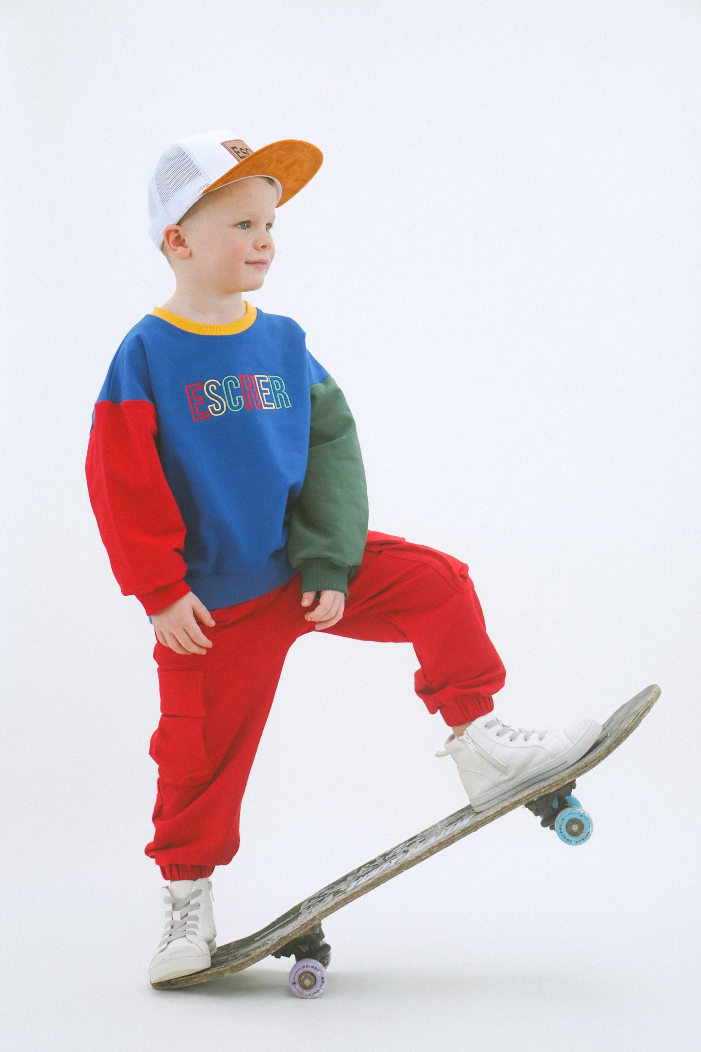 Custom Embroidered 90s Colorblock Crewneck Sweatshirt or Sweatshirt Romper