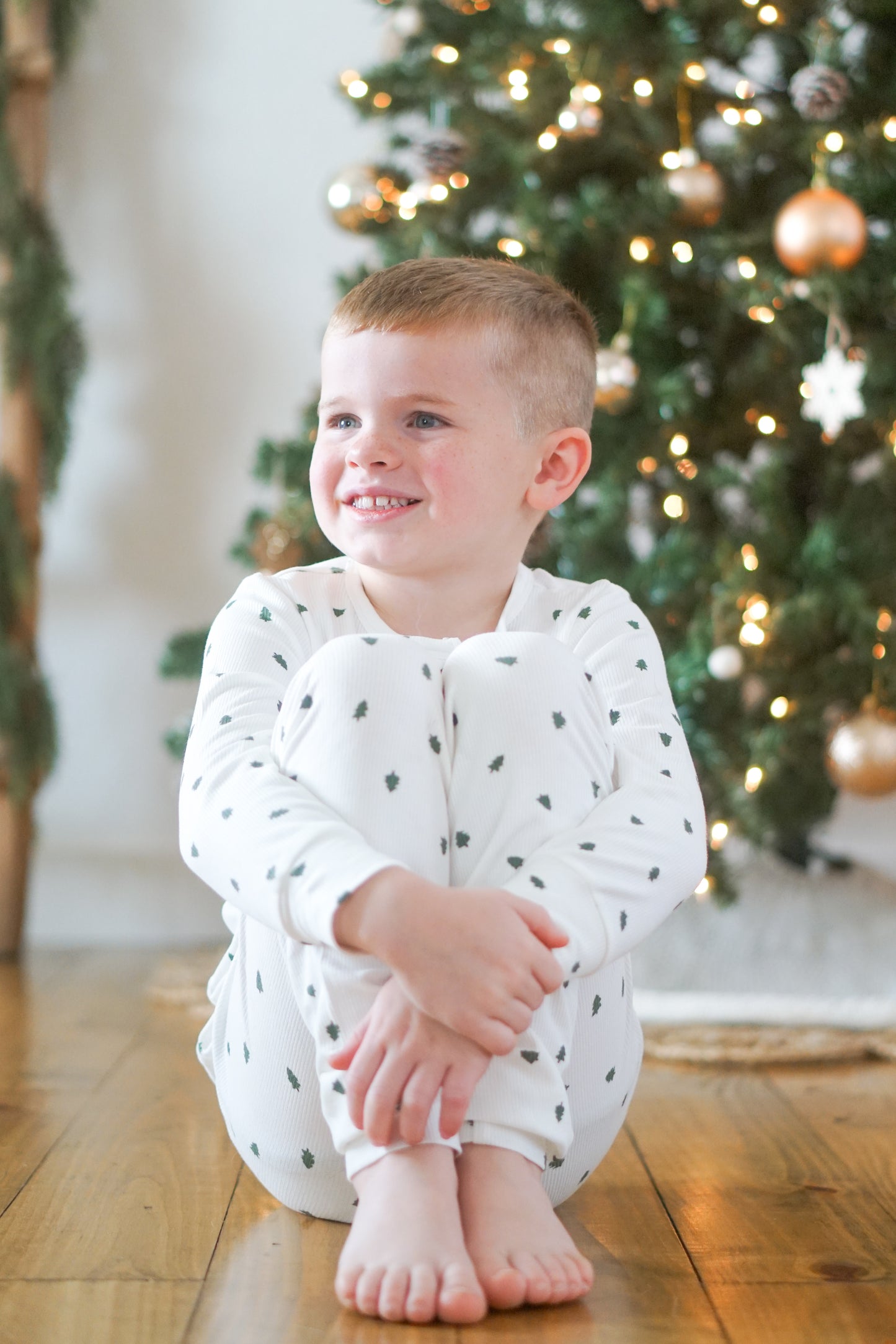 Tiny Trees – Gerippter Henley-Pyjama aus Bambus, 2-teilig