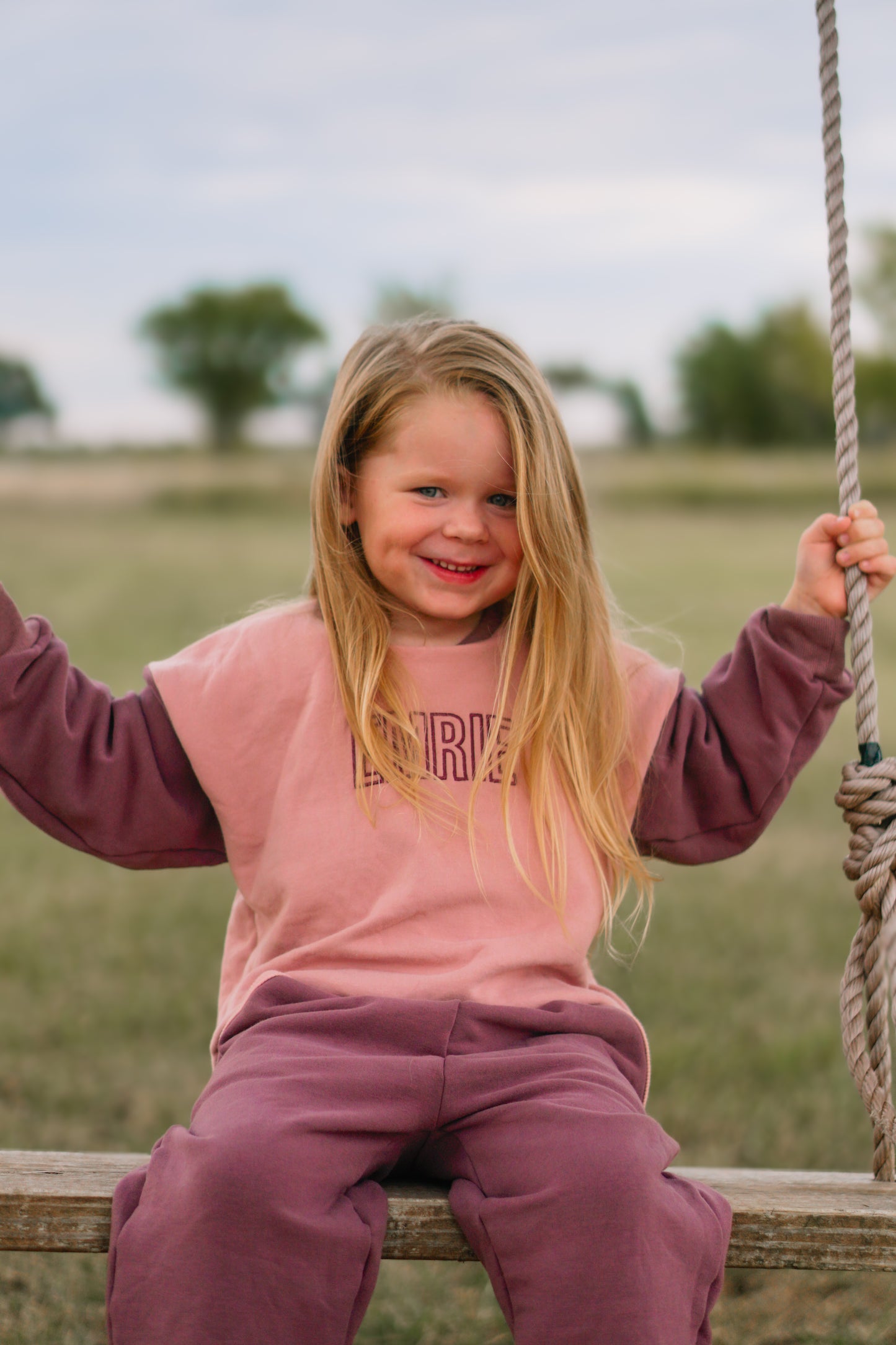 Custom Embroidered Colorblock Jogger Set - Pink & Purple