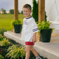 Custom Embroidered Navy Varsity Striped Oversized Tee