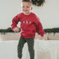 Custom Embroidered Christmas Sweatshirt or Romper