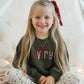 Custom Embroidered Christmas Sweatshirt or Romper