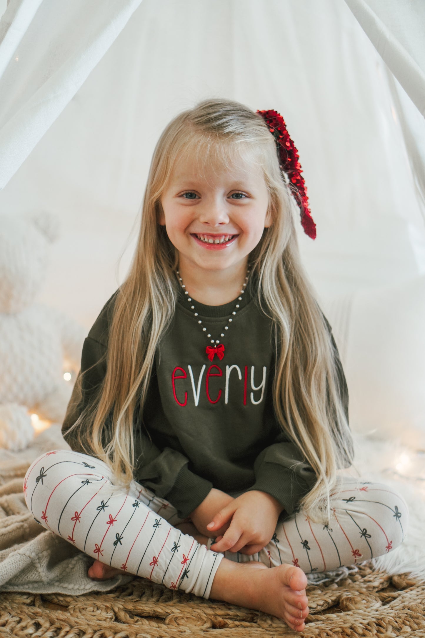 Custom Embroidered Christmas Sweatshirt or Romper