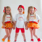 Custom Embroidered Organic Cotton T-Shirt Romper - Football Team Spirit