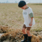 Custom Embroidered Colorblock Oversized Tee & Biker Set