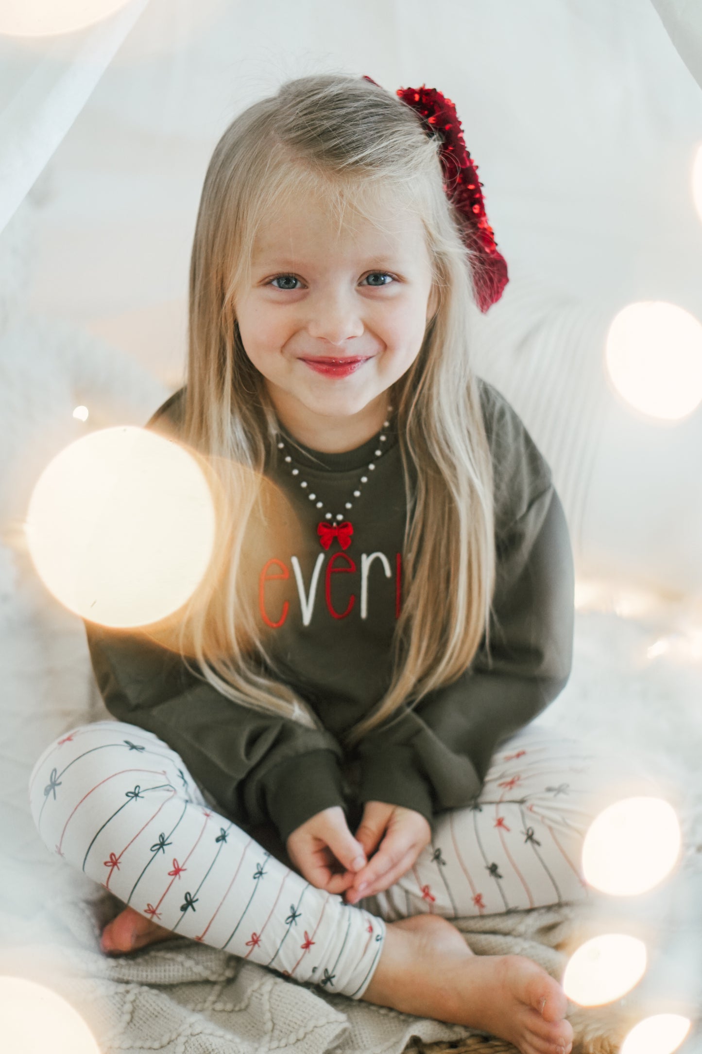 Custom Embroidered Christmas Sweatshirt or Romper
