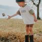 Custom Embroidered Colorblock Oversized Tee & Biker Set