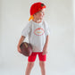 Custom Embroidered Organic Cotton Tee - Football Team Spirit