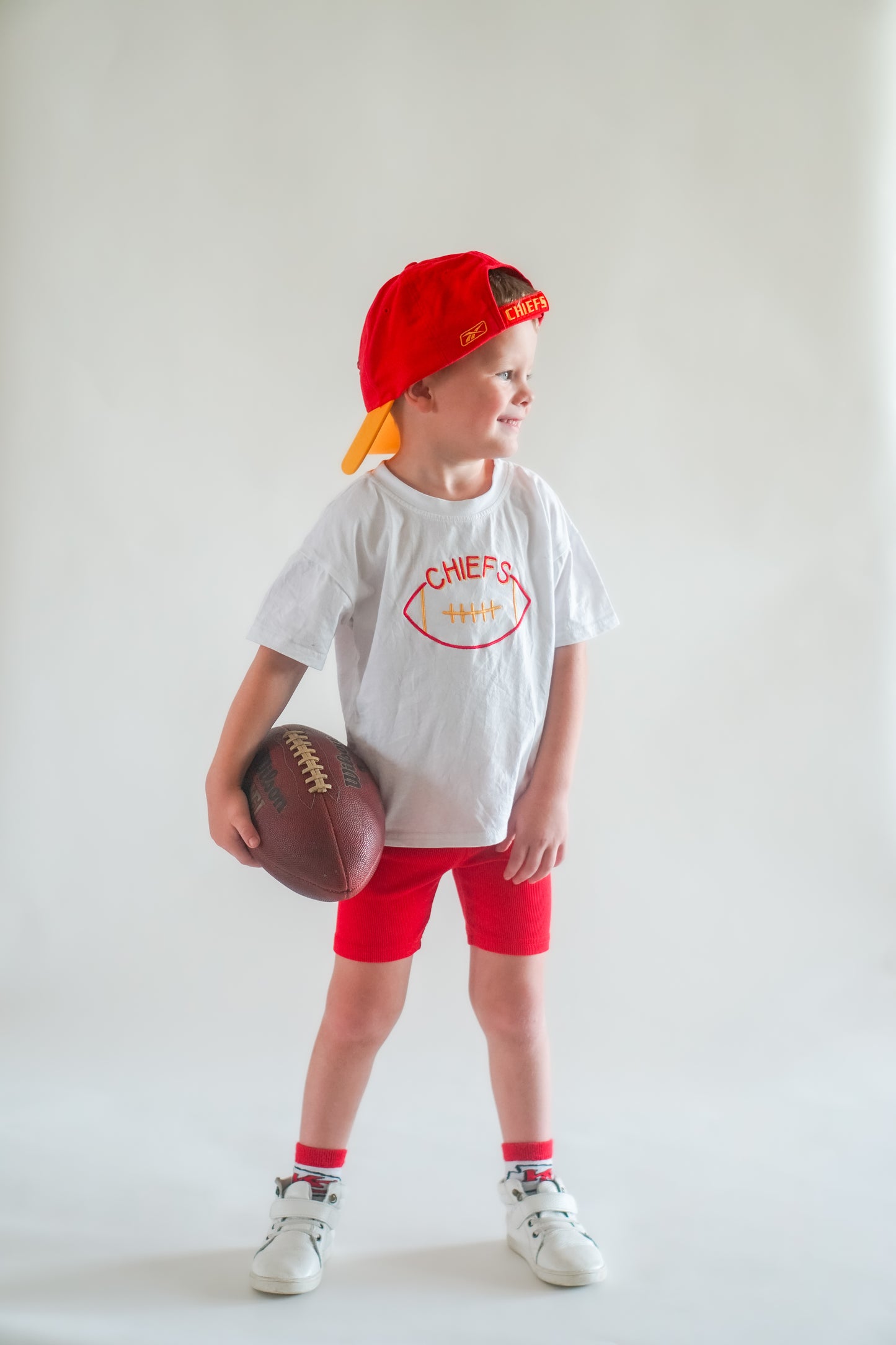 Custom Embroidered Organic Cotton Tee - Football Team Spirit