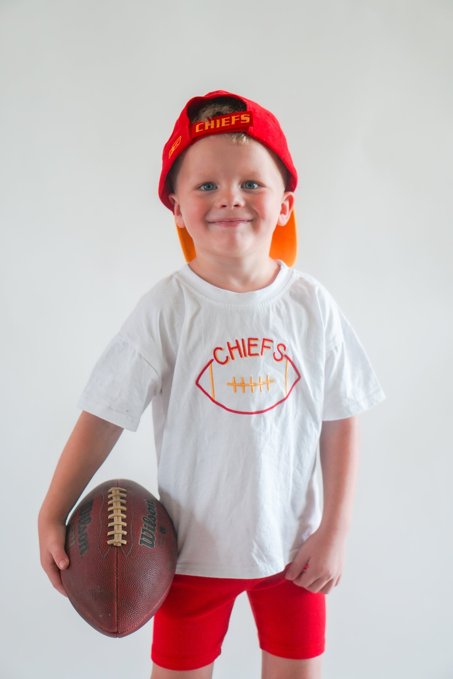 Custom Embroidered Organic Cotton Tee - Football Team Spirit