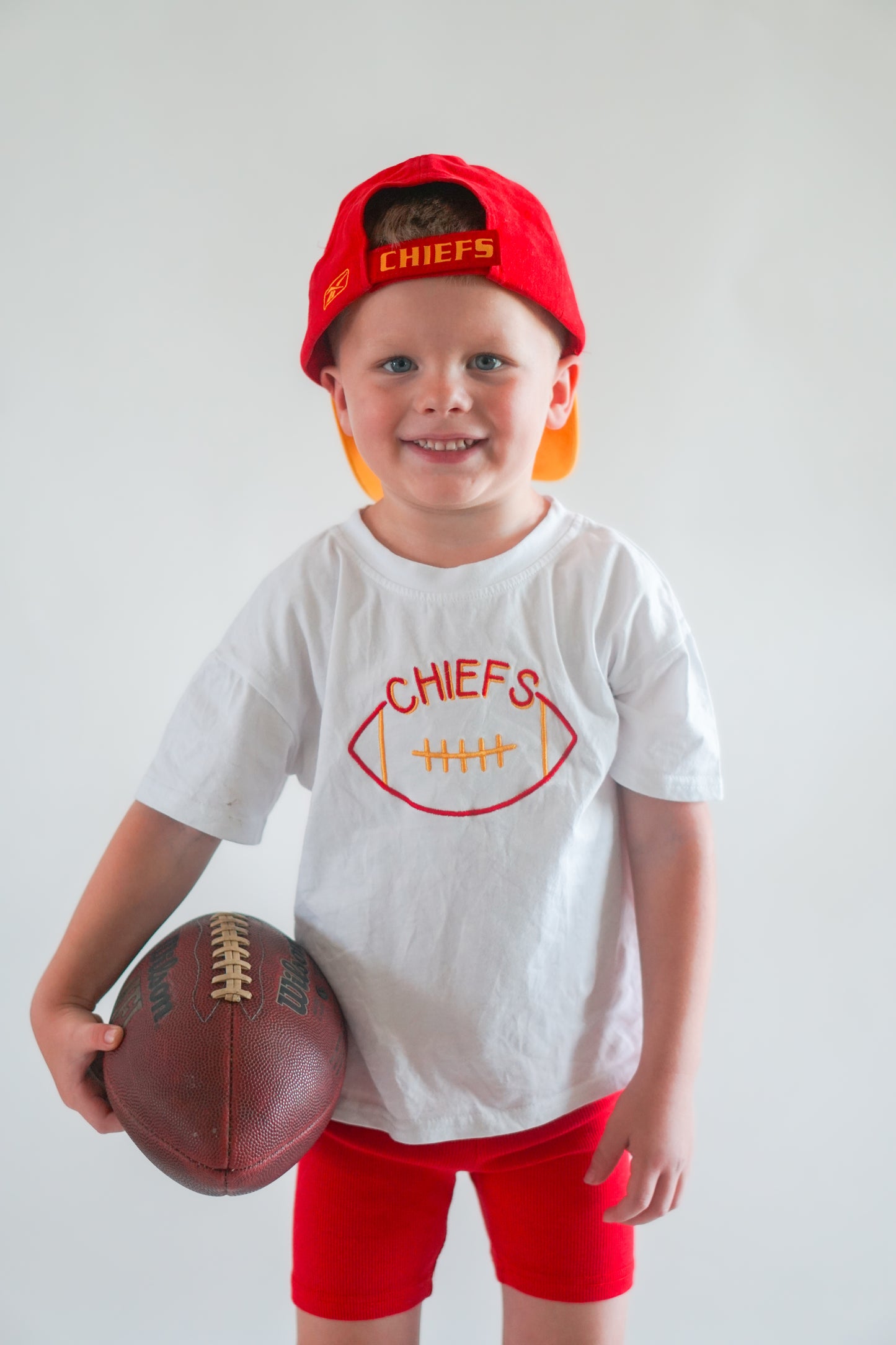Custom Embroidered Organic Cotton Tee - Football Team Spirit
