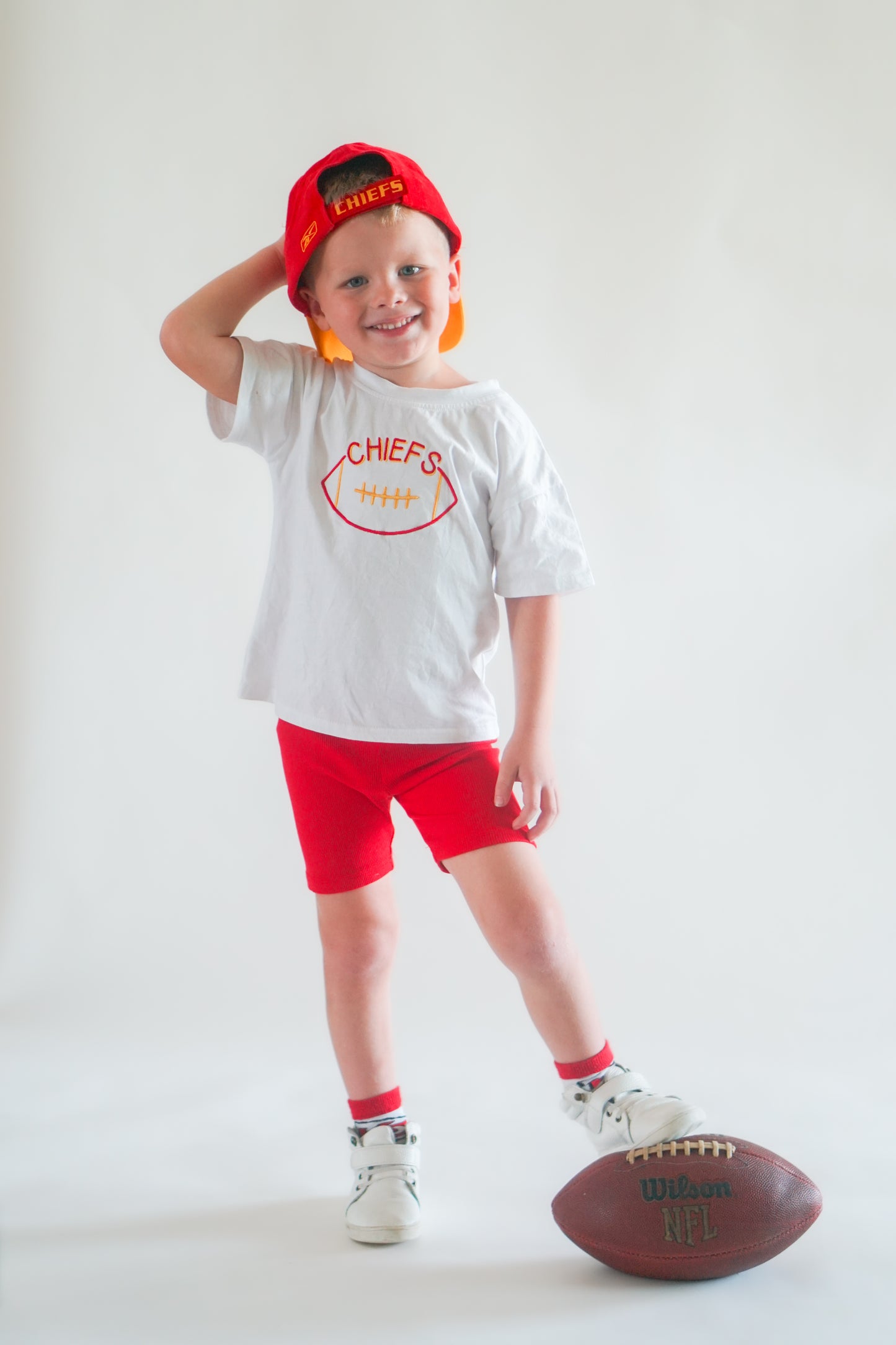 Custom Embroidered Organic Cotton Tee - Football Team Spirit