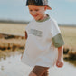 Custom Embroidered Colorblock Oversized Tee & Biker Set