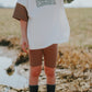 Custom Embroidered Colorblock Oversized Tee & Biker Set