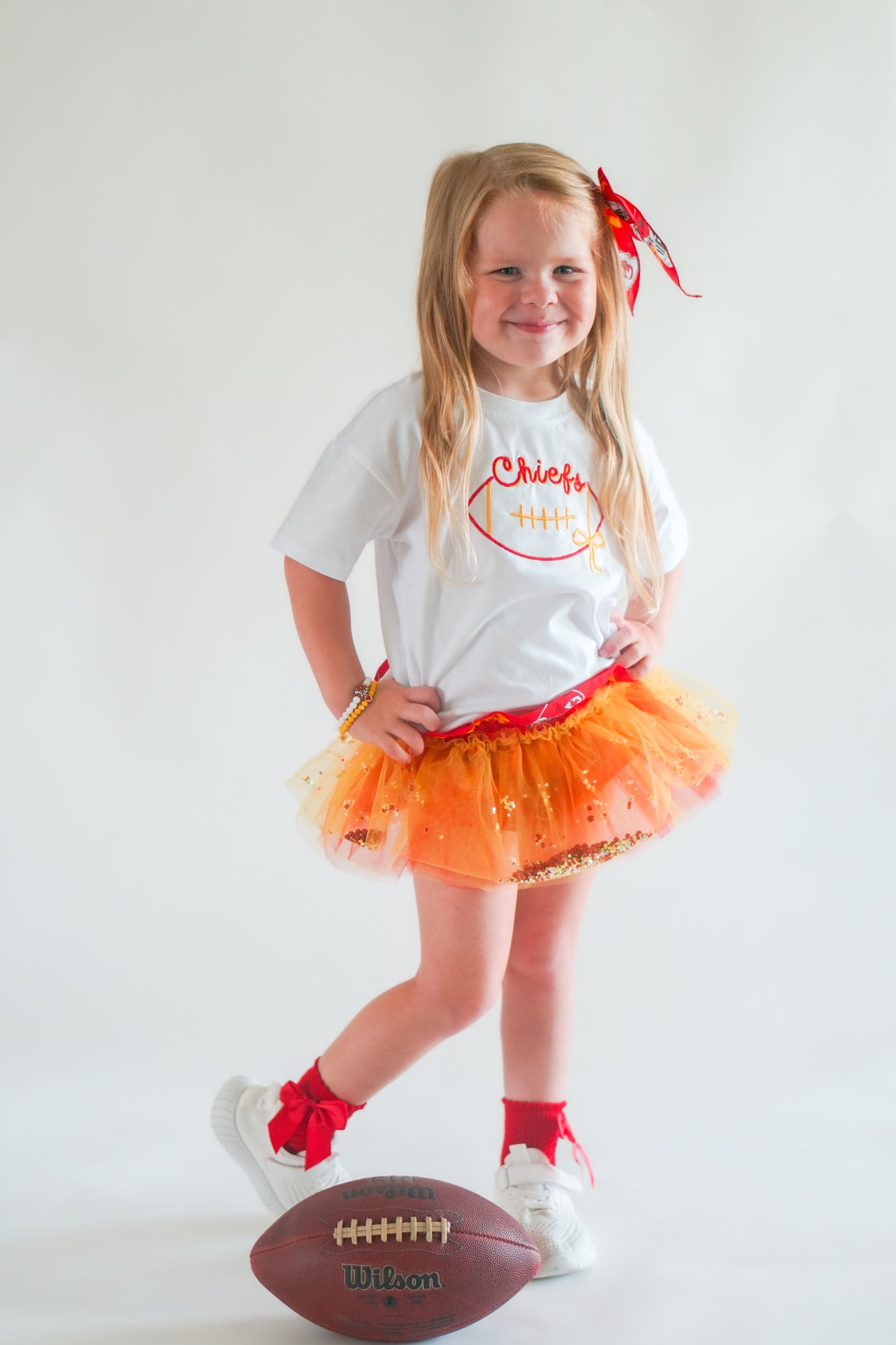 Custom Embroidered Organic Cotton Tee - Football Team Spirit